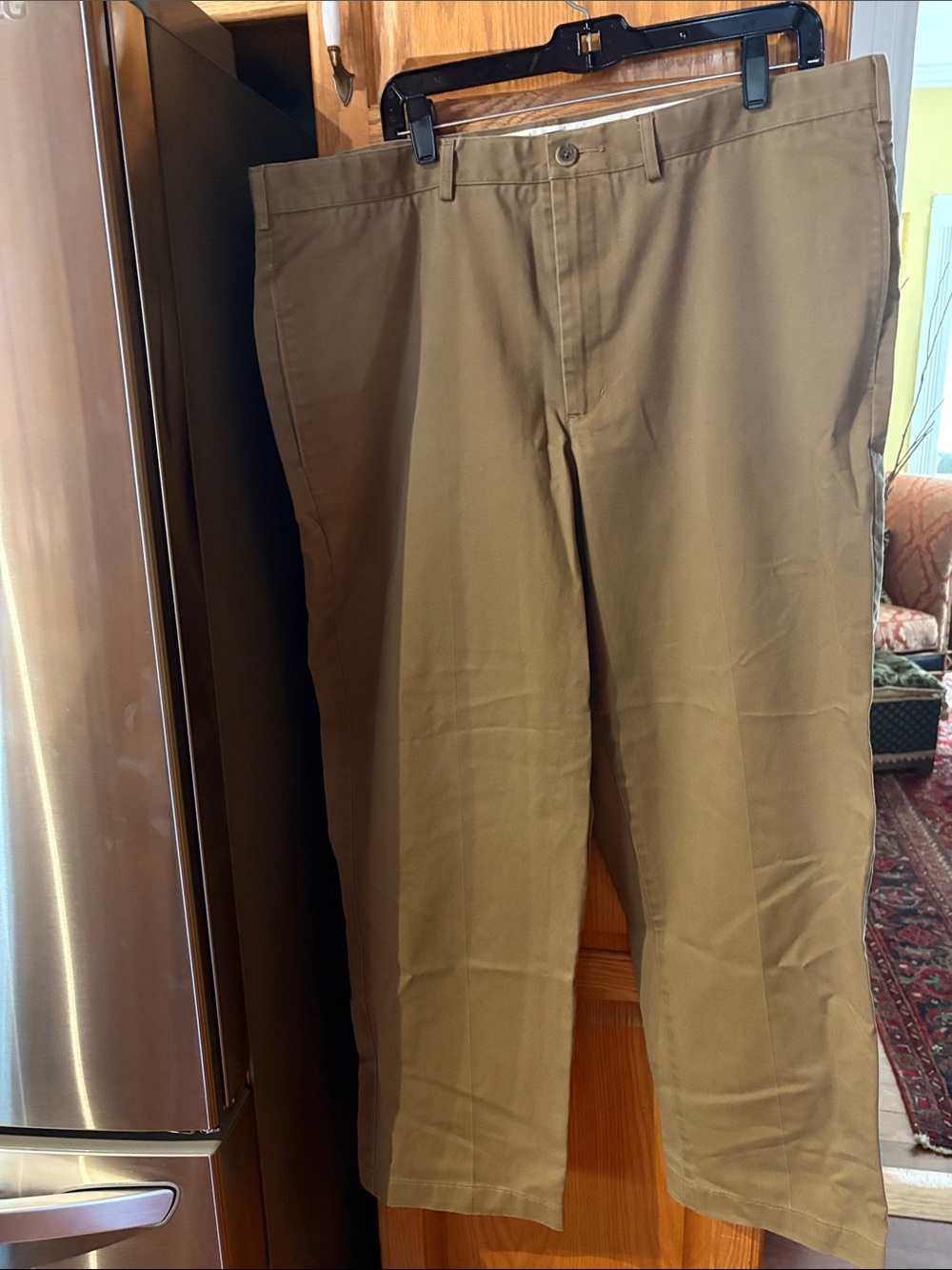 Lands' End Men's Chino Pants in Olive Brown